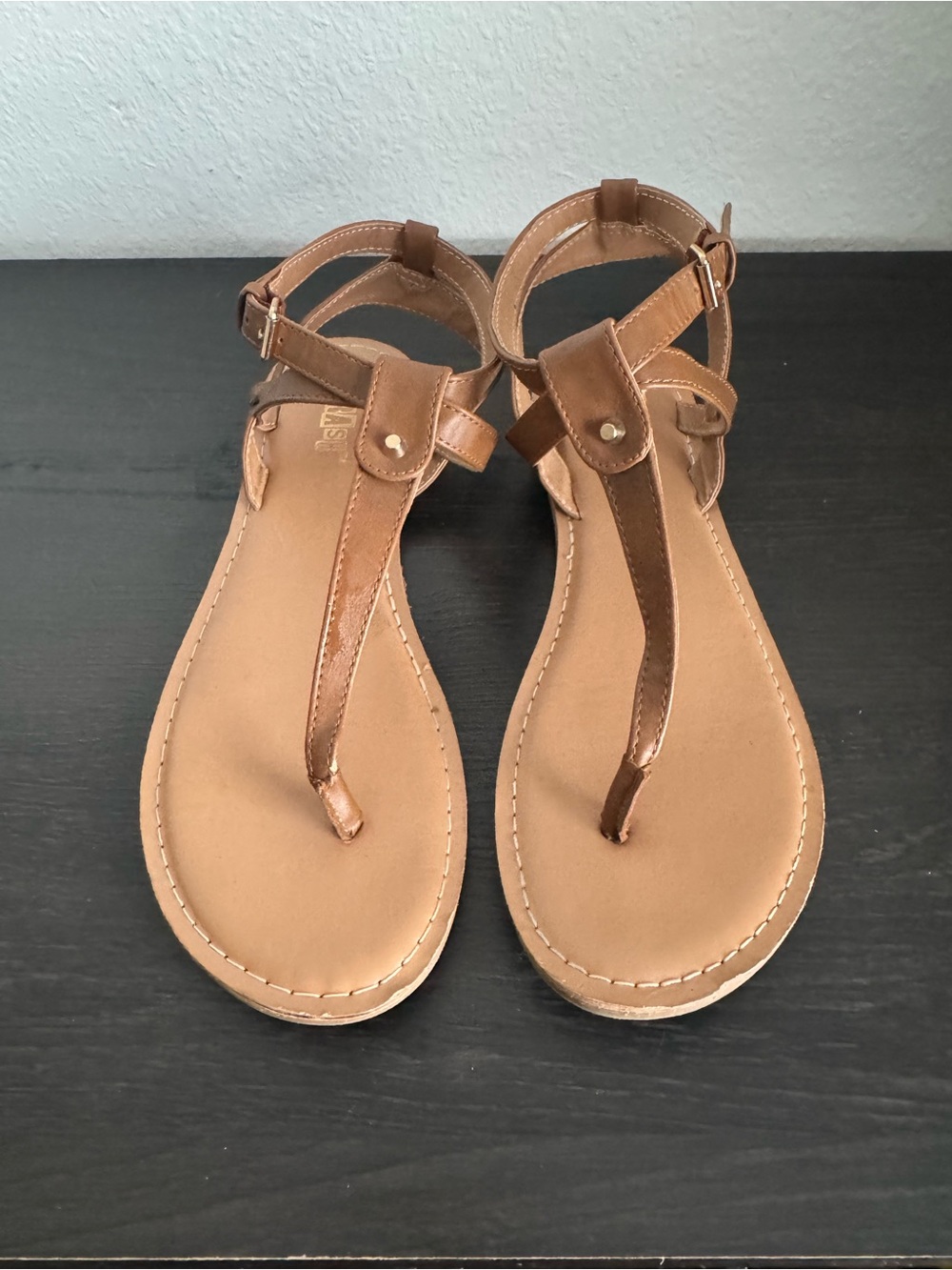 Women’s Brown T-Strap Sandals